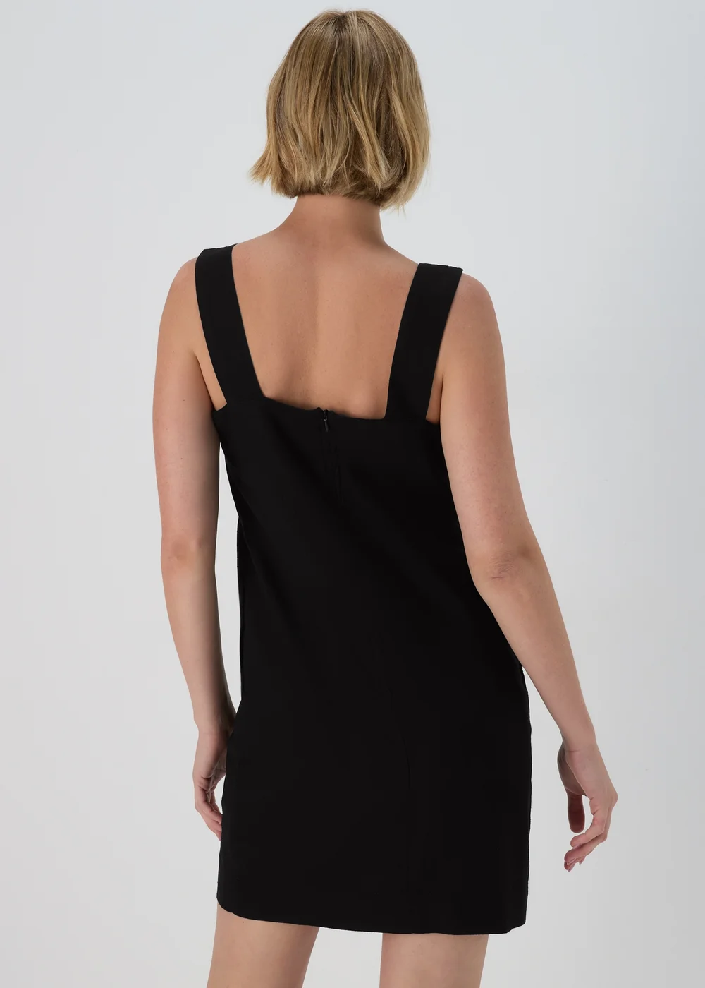 Black Linen Mini Dress - 8 Image 2