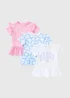 Girls 3 Pack White Sassy Tops (1-7yrs) - 1 to 1 half years Image 1