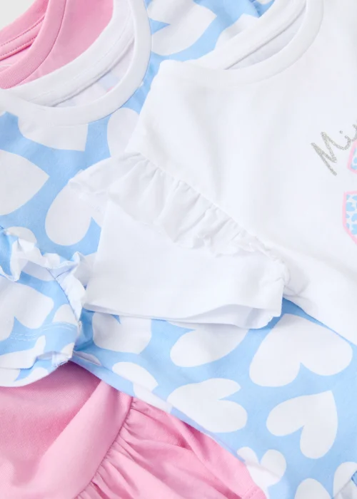 Girls 3 Pack White Sassy Tops (1-7yrs) - 1 to 1 half years Image 2