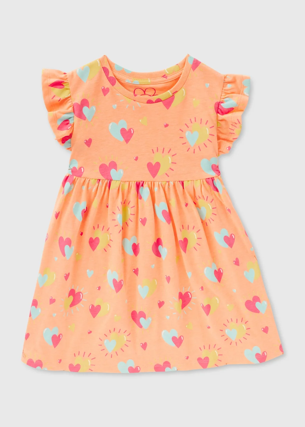 Girls Coral Heart Dress (1-7yrs) - 1-1.5 Yrs Image 1