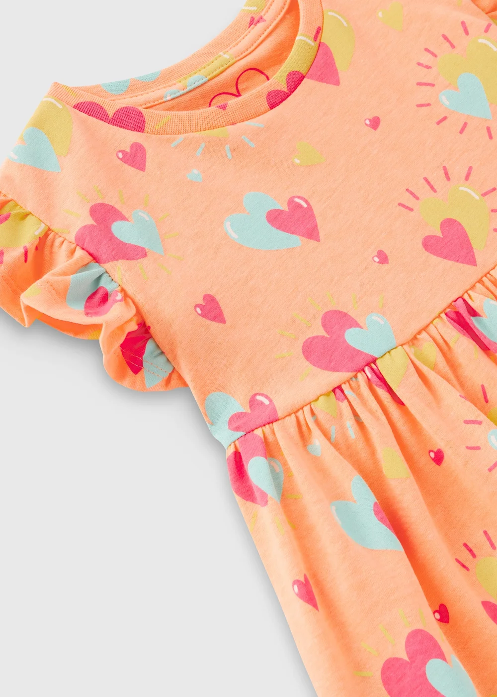 Girls Coral Heart Dress (1-7yrs) - 1-1.5 Yrs Image 2