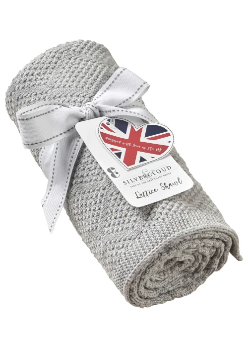 East Coast Lattice Shawl Grey - One Size Image 1
