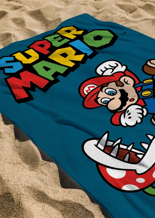 Super Mario Leaping Towel - 70x140cm Image 5