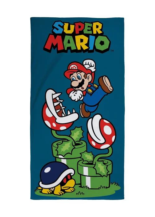 Super Mario Leaping Towel - 70x140cm Image 1