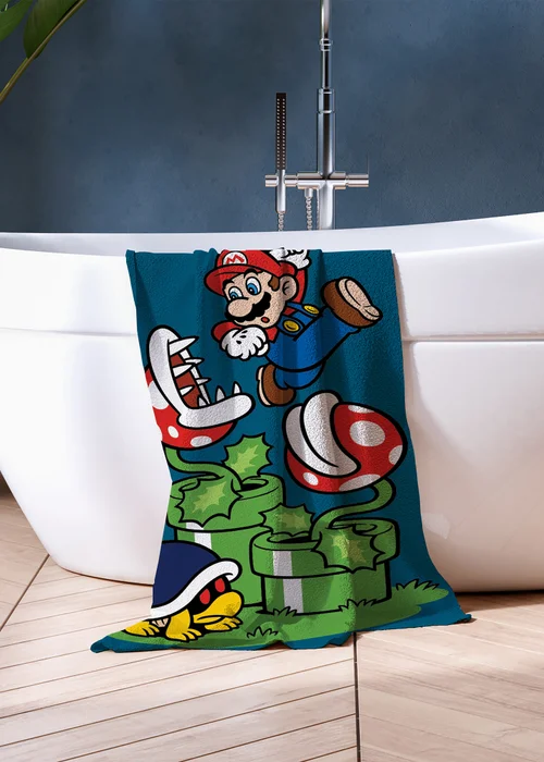 Super Mario Leaping Towel - 70x140cm Image 2