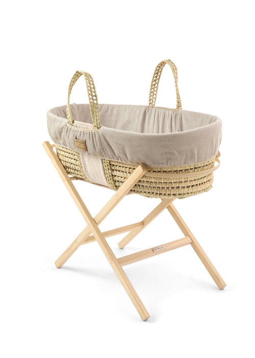 Clair de Lune Cord Reversible Palm Moses Basket & Stand Bundle - One Size Image 1