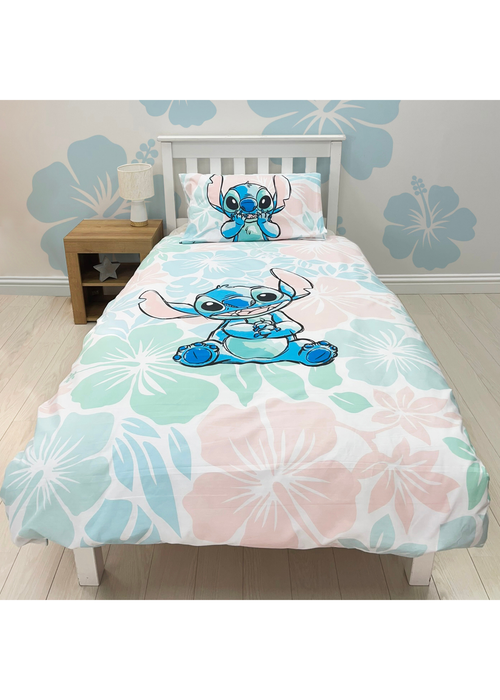Disney Stitch Floral Garden Duvet Set - Single Image 1