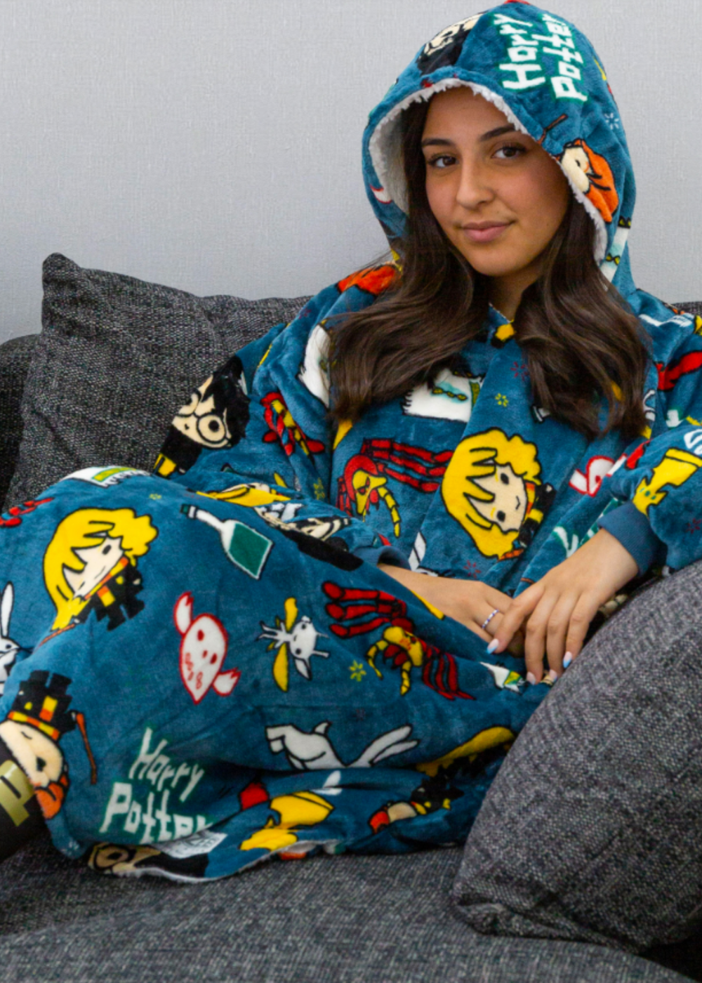 HUGZEE Harry Potter Mischief Hooded Wearable Throw - Large Image 3