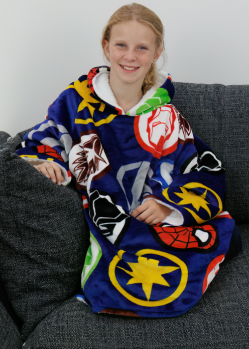HUGZEE Marvel Comics Polkadot Hooded Fleece Throw - Medium Image 2