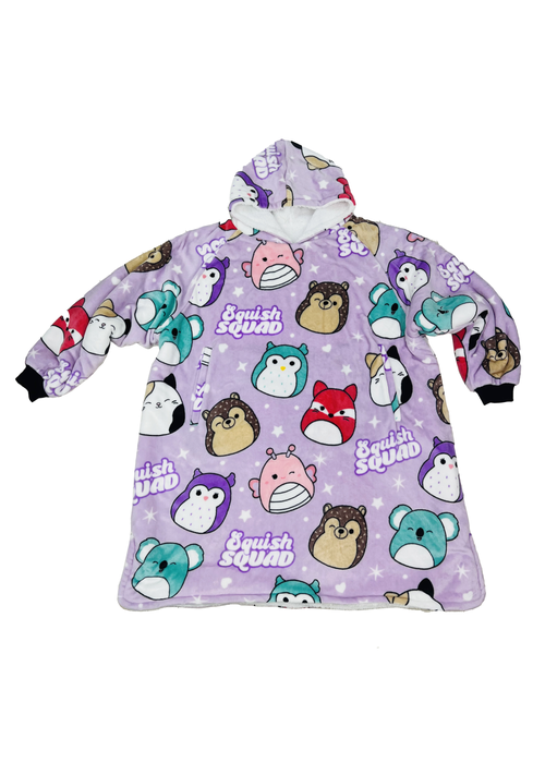 HUGZEE Squishmallows Bright Hooded Wearable Throw - Medium Image 1