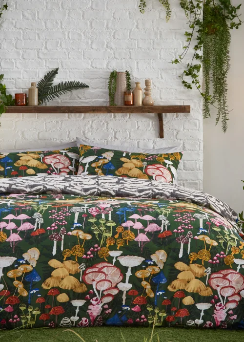 furn. Amanita Abstract Mushroom Duvet Cover Set - Single Image 2