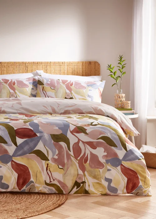 furn. Amarosa Abstract Floral Duvet Cover Set Pink - Single Image 2