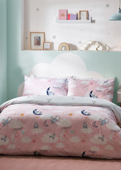 Peter Rabbit™ Sleepy Head Abstract Duvet Cover Set Pink - Toddler Image 2