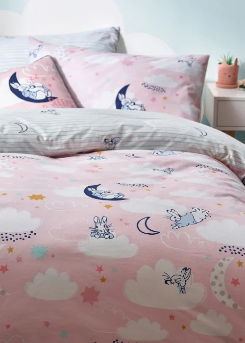 Peter Rabbit™ Sleepy Head Abstract Duvet Cover Set Pink - Toddler Image 4