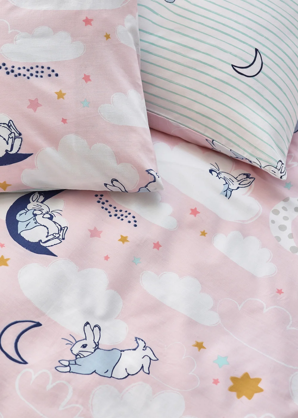Peter Rabbit™ Sleepy Head Abstract Duvet Cover Set Pink - Toddler Image 5