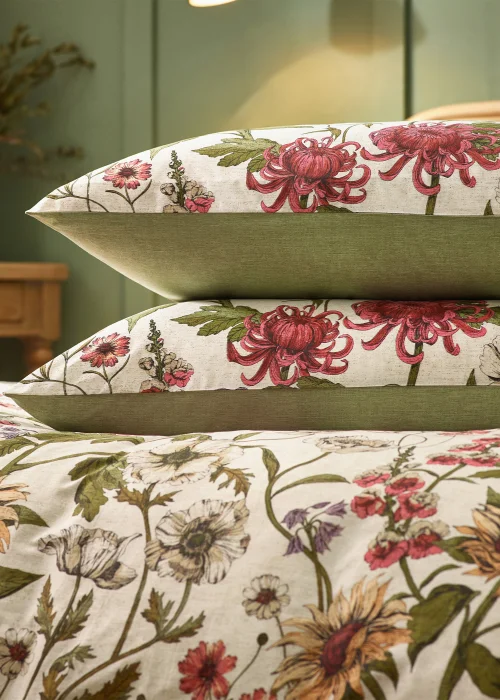 Wylder Nature Wallflower Traditional Floral Duvet Cover Set Natural - Single Image 2