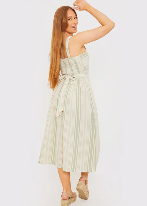 In The Style Stacey Green Tie Back Midi Dress - 10 Image 4