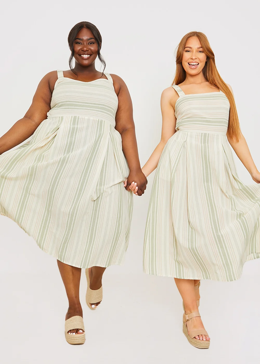 In The Style Stacey Green Tie Back Midi Dress - 10 Image 1