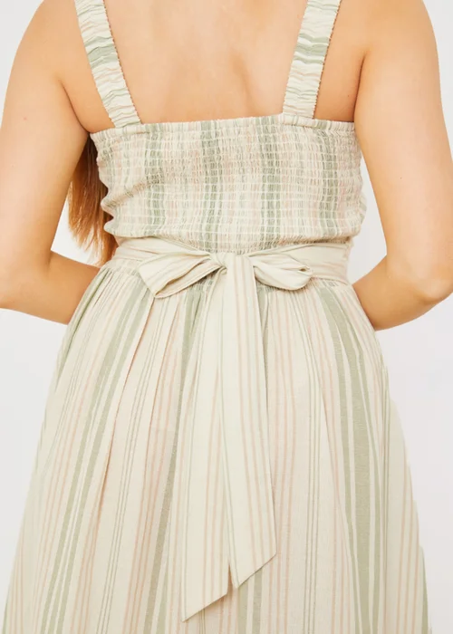 In The Style Stacey Green Tie Back Midi Dress - 10 Image 3