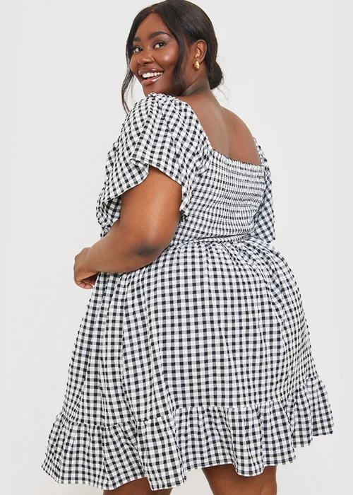 In The Style Stacey Black & White Tie Bust Mini Dress - 8 Image 9