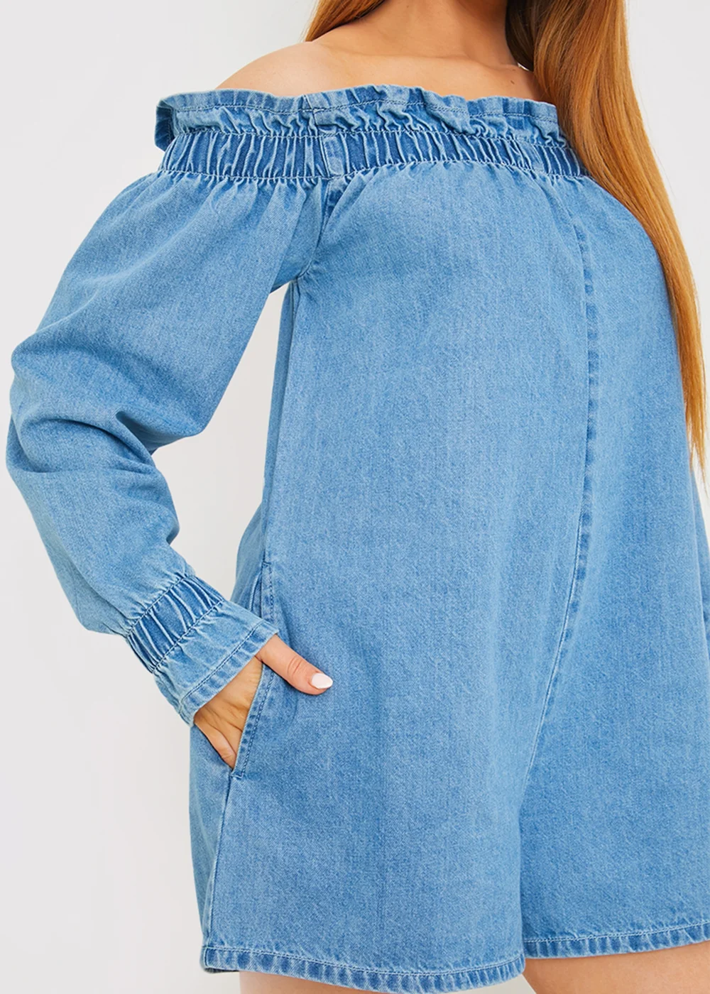 In The Style Blue Denim Playsuit - 22 Image 4