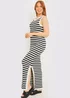 In The Style Black Knitted Stripped Maxi Dress - 26-28 Image 2