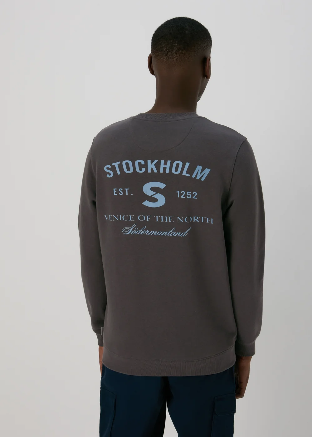 Charcoal Embroidered Sweatshirt - S Image 2