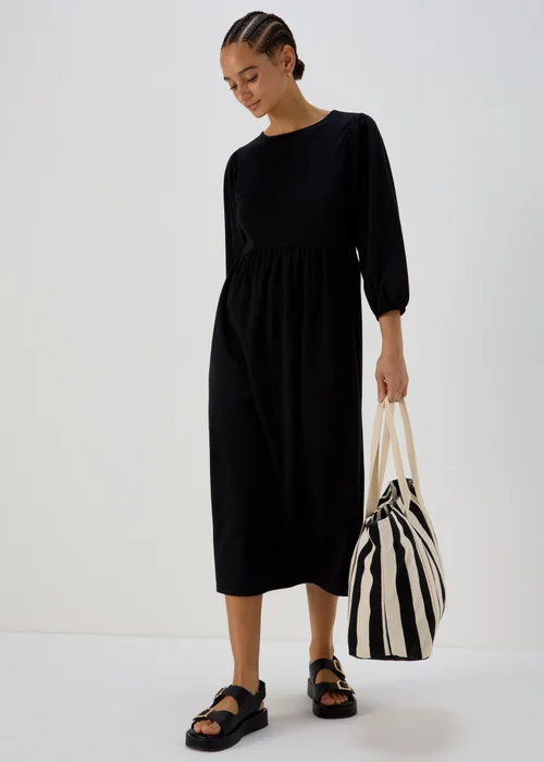 Black Smock Midi Dress - 8 Image 4