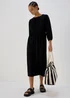 Black Smock Midi Dress - 8 Image 4