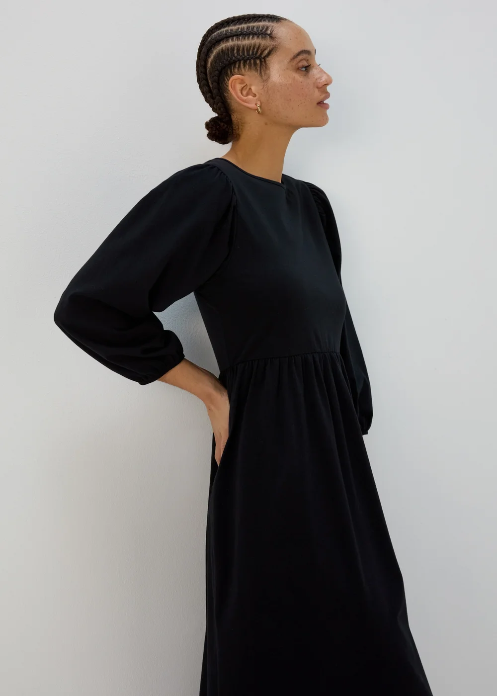 Black Smock Midi Dress - 8 Image 3
