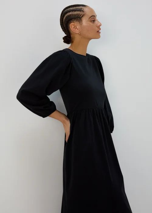 Black Smock Midi Dress - 8 Image 3