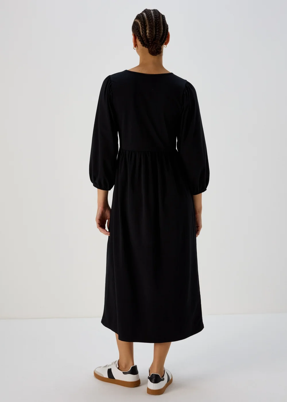 Black Smock Midi Dress - 8 Image 2