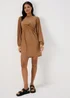 Camel Twist Front Skater Dress - 8 Image 4