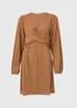 Camel Twist Front Skater Dress - 8 Image 5