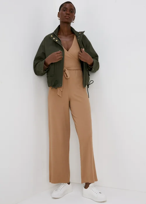 Camel Tie Waist Jumpsuit - 8 Image 4