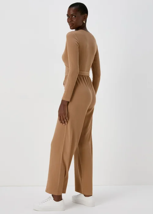Camel Tie Waist Jumpsuit - 8 Image 2