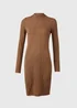 Brown Animal Print Jacquard Dress - 8 Image 5