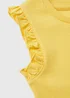 Girls Yellow Ribbed Frill Vest (1-7yrs) - 1 to 1 half years Image 2