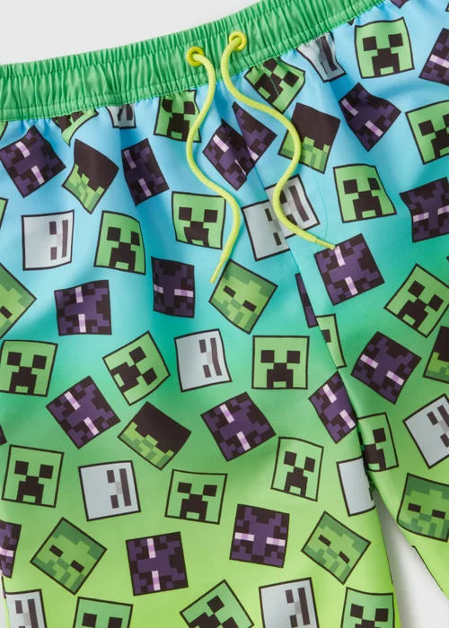 Minecraft Kids Green Swimshorts (5-12yrs) - 5-6 Yrs Image 2