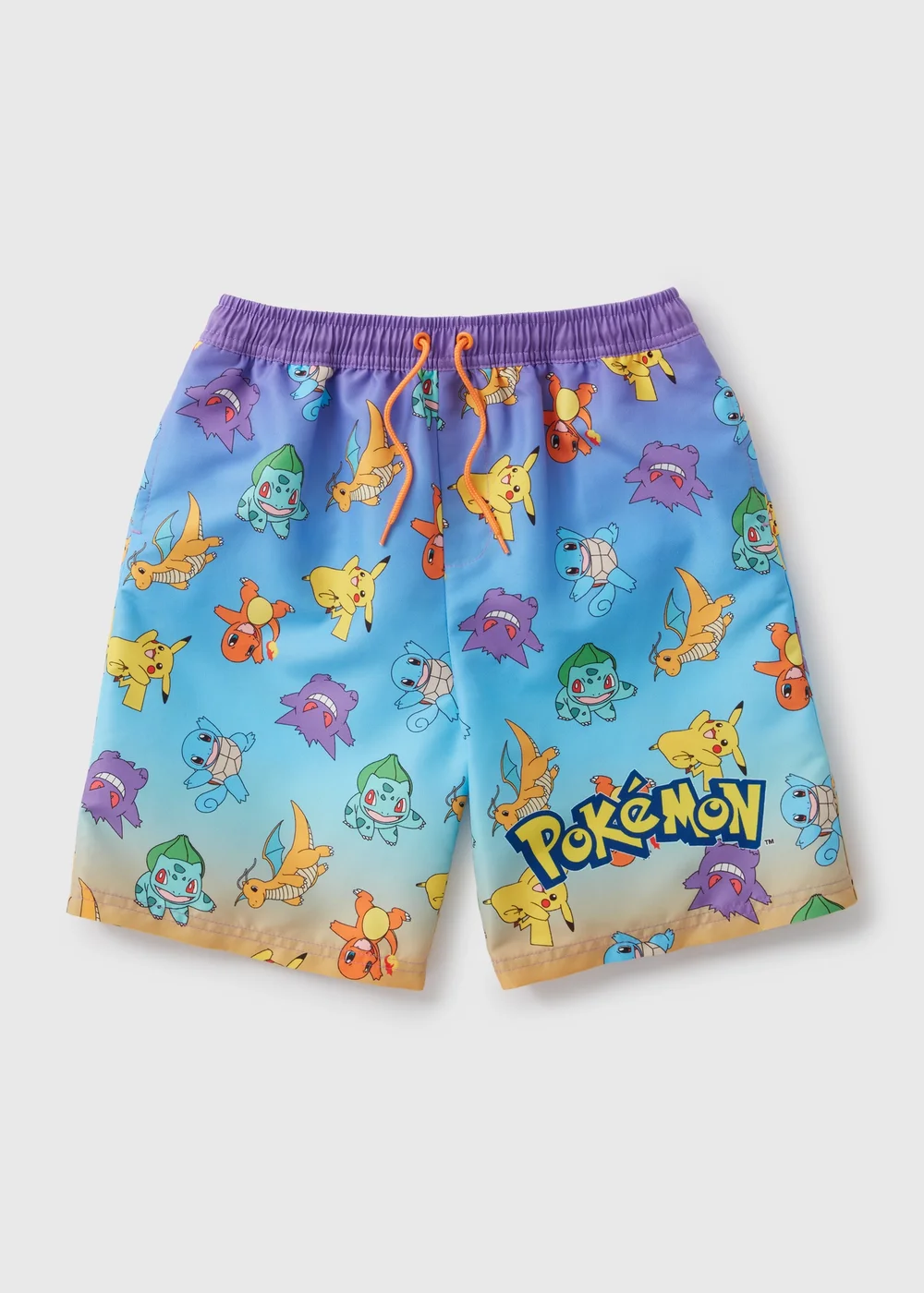 Pokemon Kids Blue Ombre Swimshort (5-12yrs) - 5-6 Yrs Image 1