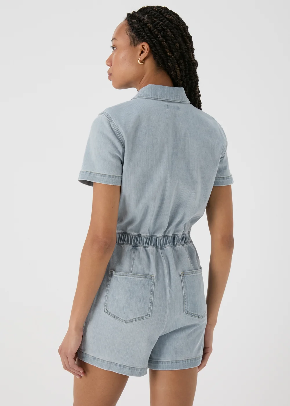 Lightwash Blue Denim Playsuit - 8 Image 2