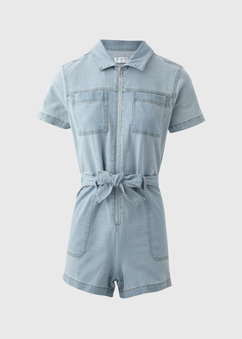 Lightwash Blue Denim Playsuit - 8 Image 5