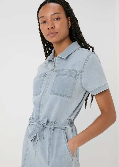 Lightwash Blue Denim Playsuit - 8 Image 3