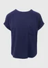 Navy Solid Pocket Detail Box Top - Size 8 Image 5