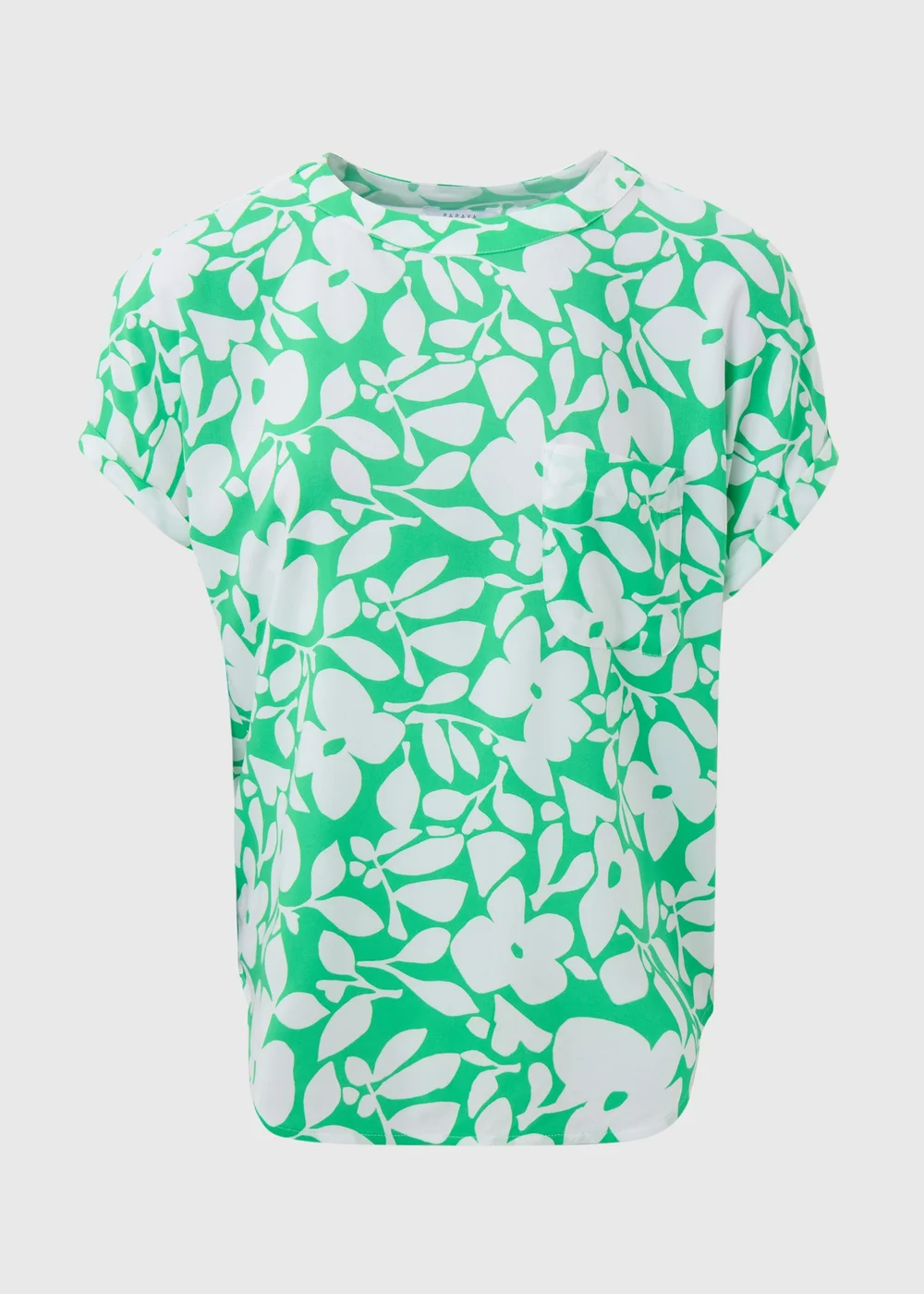 Green Patterned Pocket Box Top - 8 Image 5