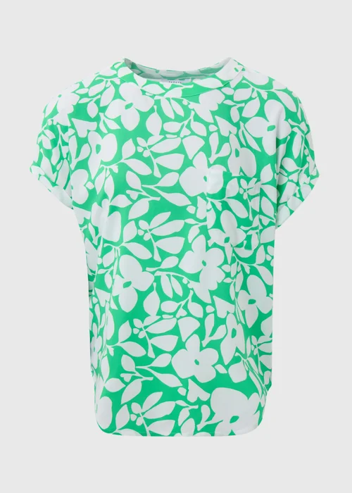 Green Patterned Pocket Box Top - 8 Image 5