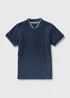 Boys Navy Baseball Zip Polo Shirt (1-7yrs) - 1 to 1 half years Image 1