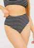 In The Style Black Crinkle Stripe Bikini Bottom - Size 8 Image 2