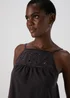 Black Lace Detail Cami Top - Size 8 Image 3