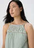 Green Lace Detail Cami Top - 8 Image 3